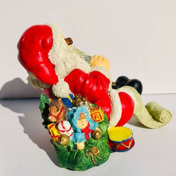 SANTA STOCKING HOLDER CHRISTMAS 5" TALL X5" X 3.5" DECOR HOLIDAY FIGURINE - Picture 10 of 12